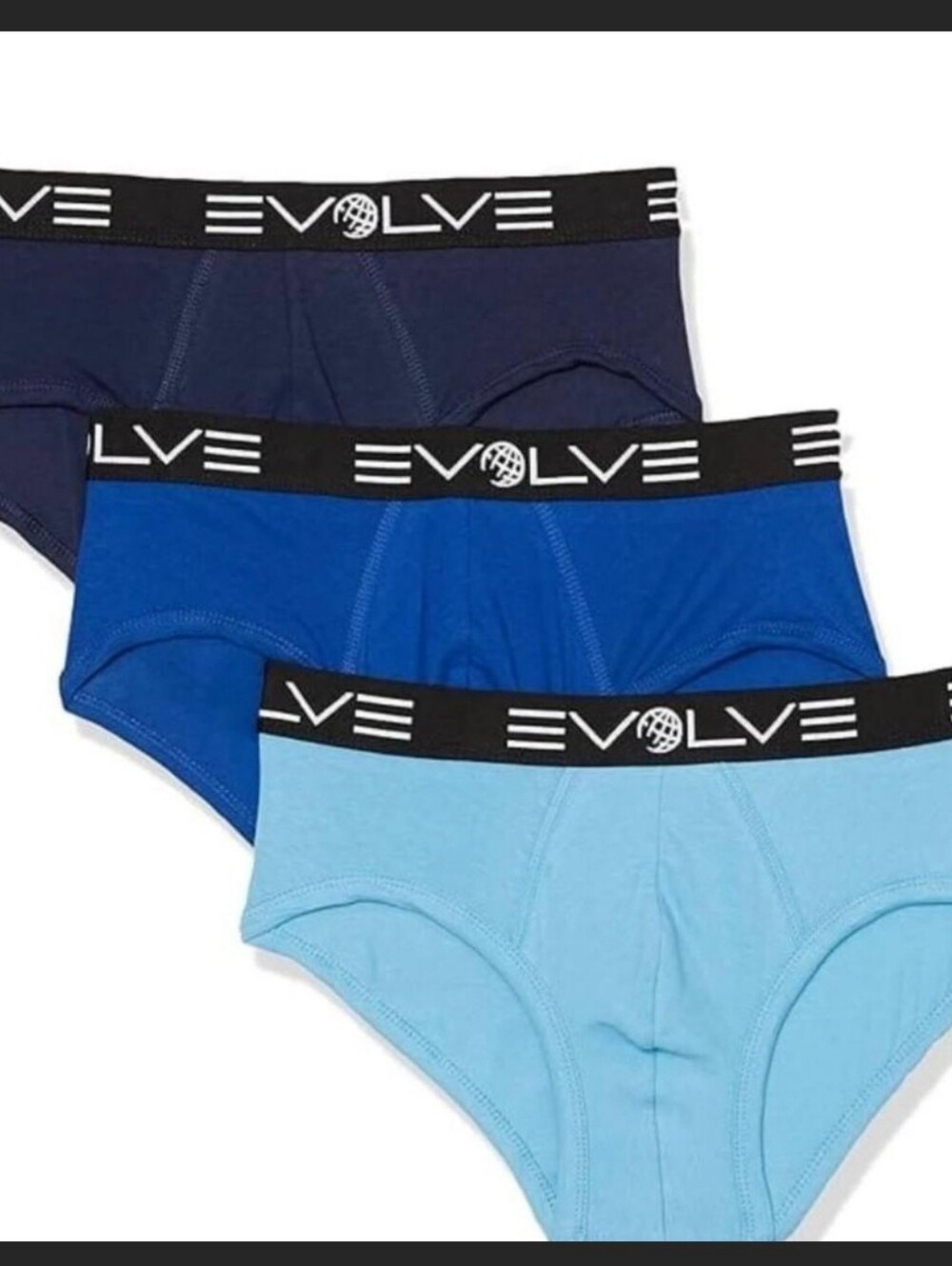 Evolve Men's colored Briefs underwear - 3 pack -  Size M